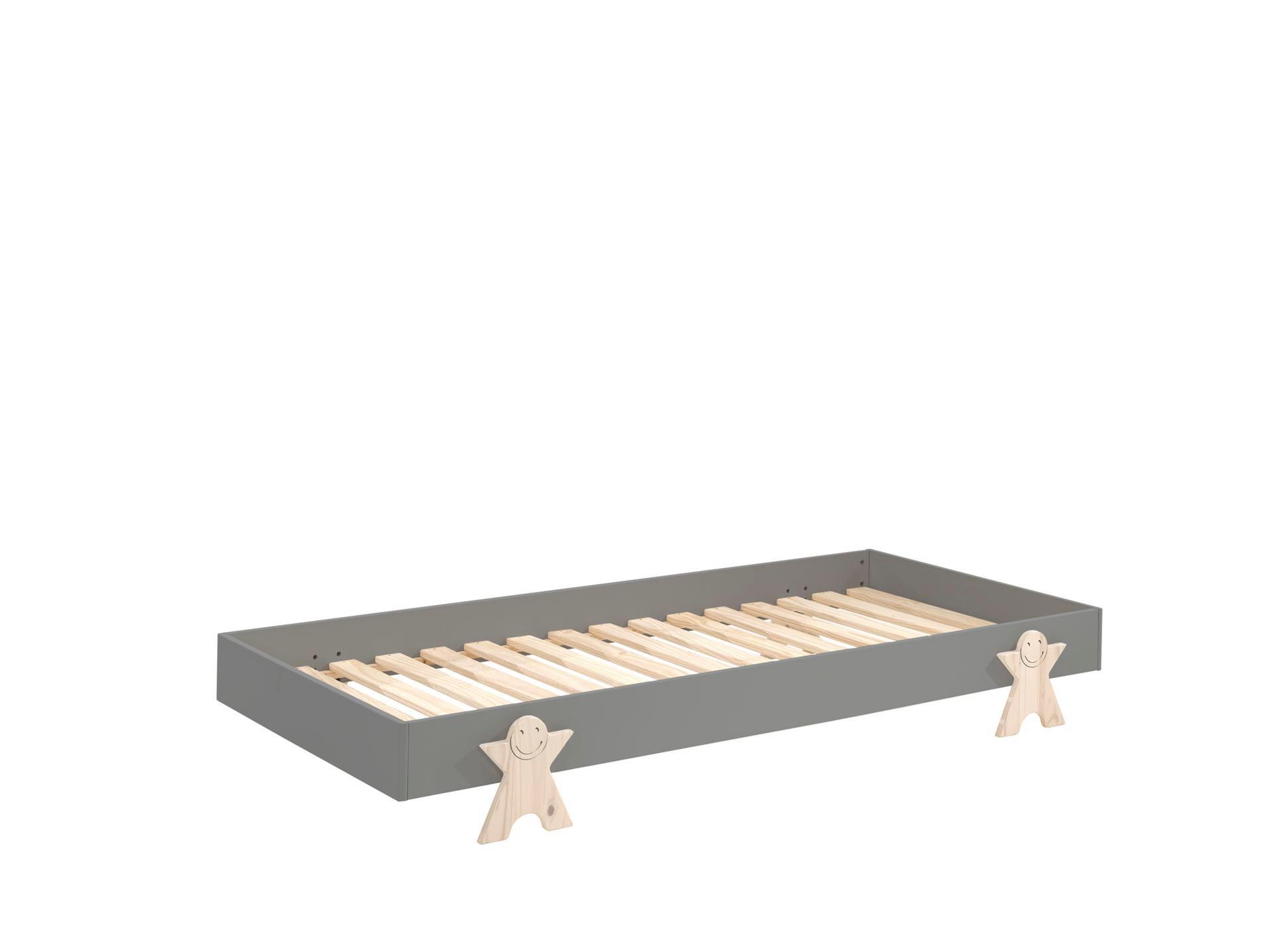 STAPELBETT Karlene 204x28x94 aus MDF in Grau - Grau, Holzwerkstoff (90/200cm) - 58aufmkessel