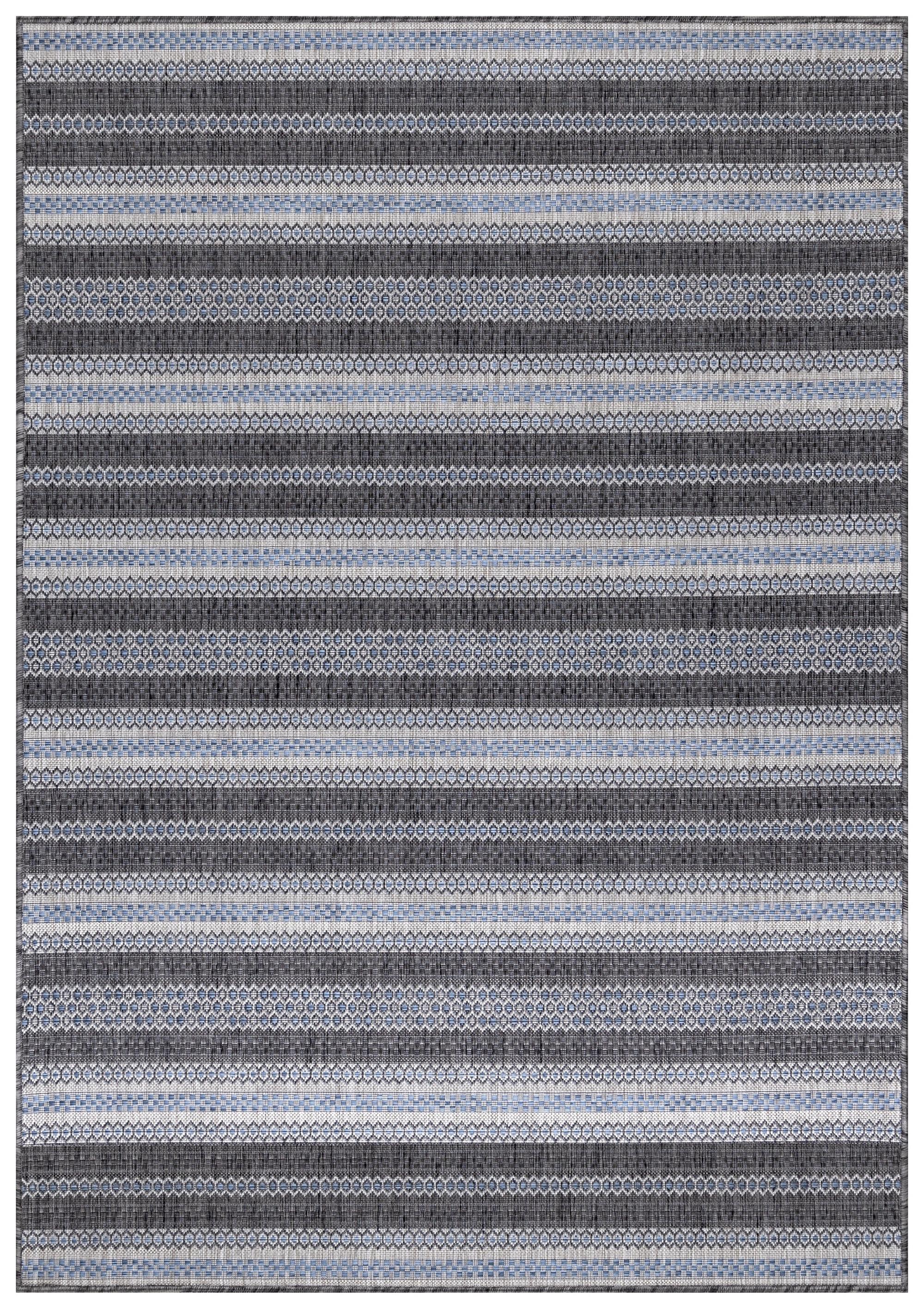 TEPPICH Outdoor SARNTAL in Schwarz, im Vintage-Stil, 120 x 170 cm - Grau, Textil (120/170cm) - KADIMA DESIGN