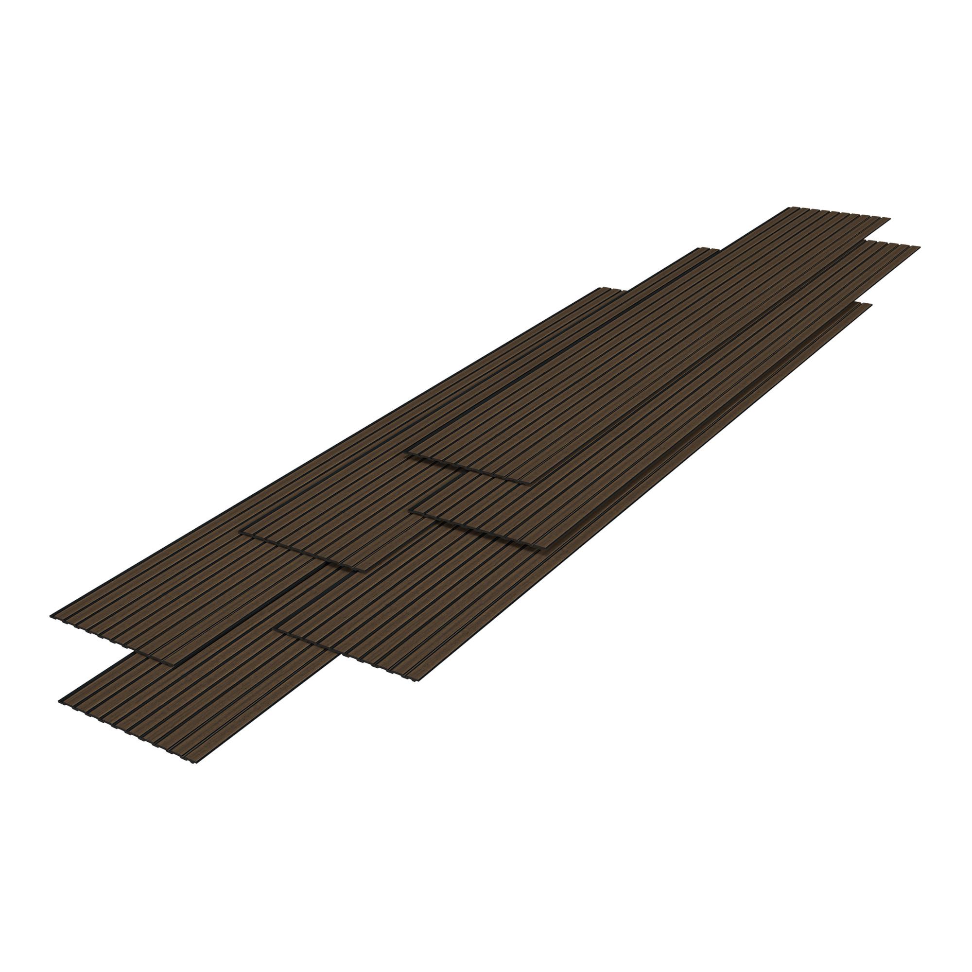 WANDPANEEL-SET Bronckhorst 24-TLG. - Dunkelbraun, Kunststoff (0.7/31.5/195cm) - NEU.HOLZ