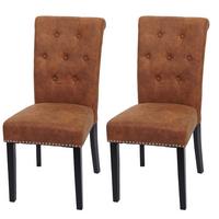 ESSZIMMERSTUHL FIELD Braun 2er-Set - Terracotta/Braun, Textil (47/98/62cm) - MCW