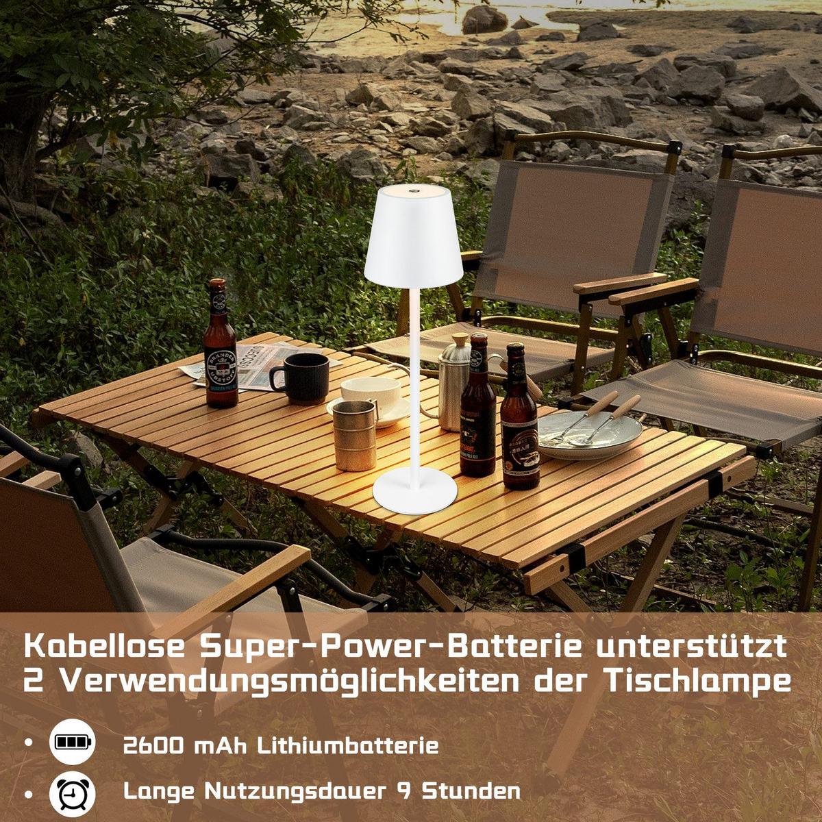 LED-TISCHLEUCHTE Osnabrück(2er-set) 11/11/37.5 cm - Weiß, Metall (11/11/37.5cm) - Nettlife