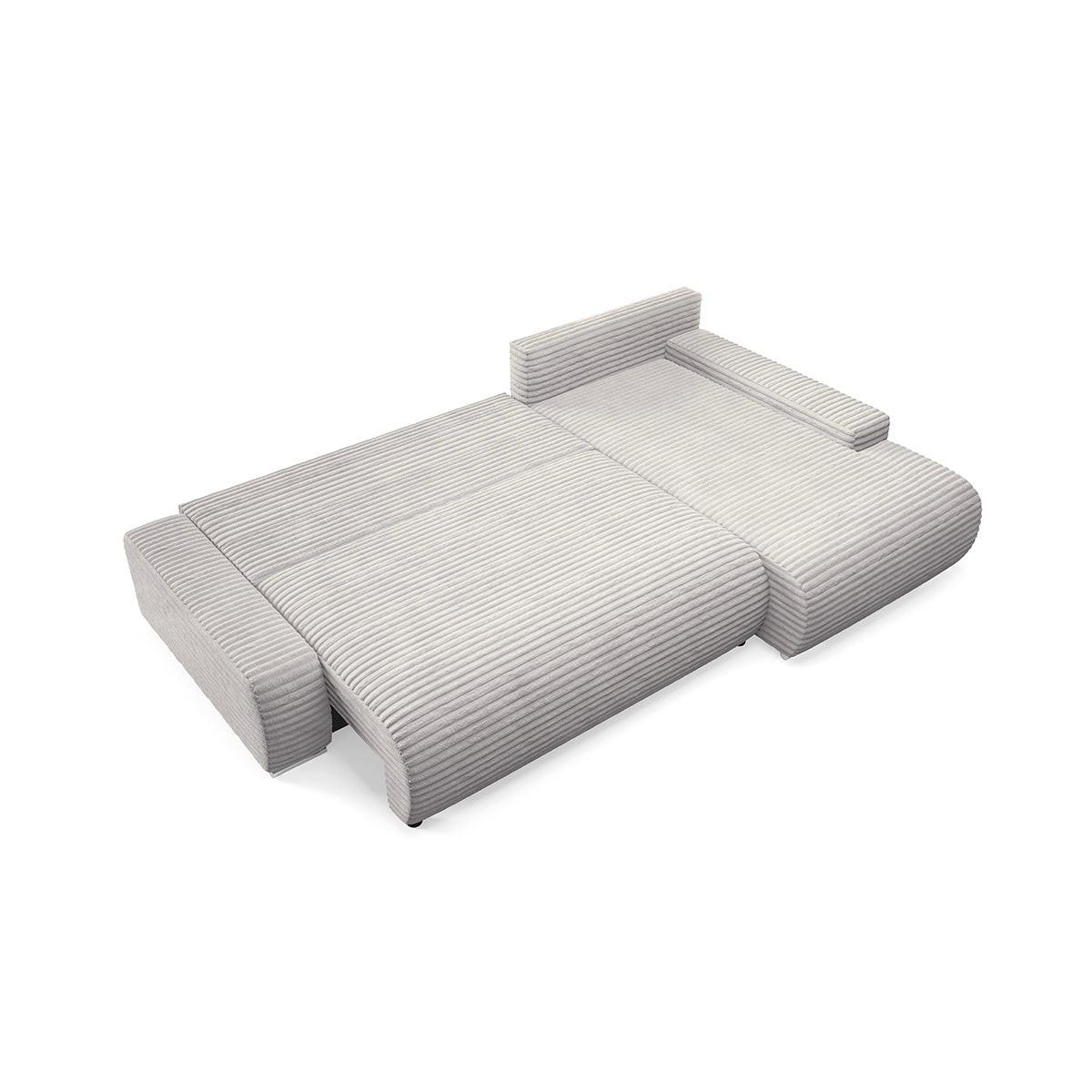 ECKSOFA Ivana 3 Sitzplätze Hellgrau - Hellgrau, Holz (265/172cm) - Petits-meubles