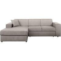 ECKSCHLAFSOFA mit Schlaffunktion Pedro L cappuccino links - Schwarz/Cappuccino, Kunststoff/Textil (267/160cm) - Beautysofa