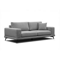 SOFA MEDIOLANE 3-Sitzer, grau - Grau, Holzwerkstoff/Textil (233/87/96cm) - Wozimo