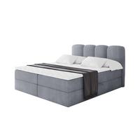 BOXBETT mit Matratze H4 - NINA - 180x200 cm - Grau - Anthrazit, Holzwerkstoff (180/200cm) - ALTDECOR