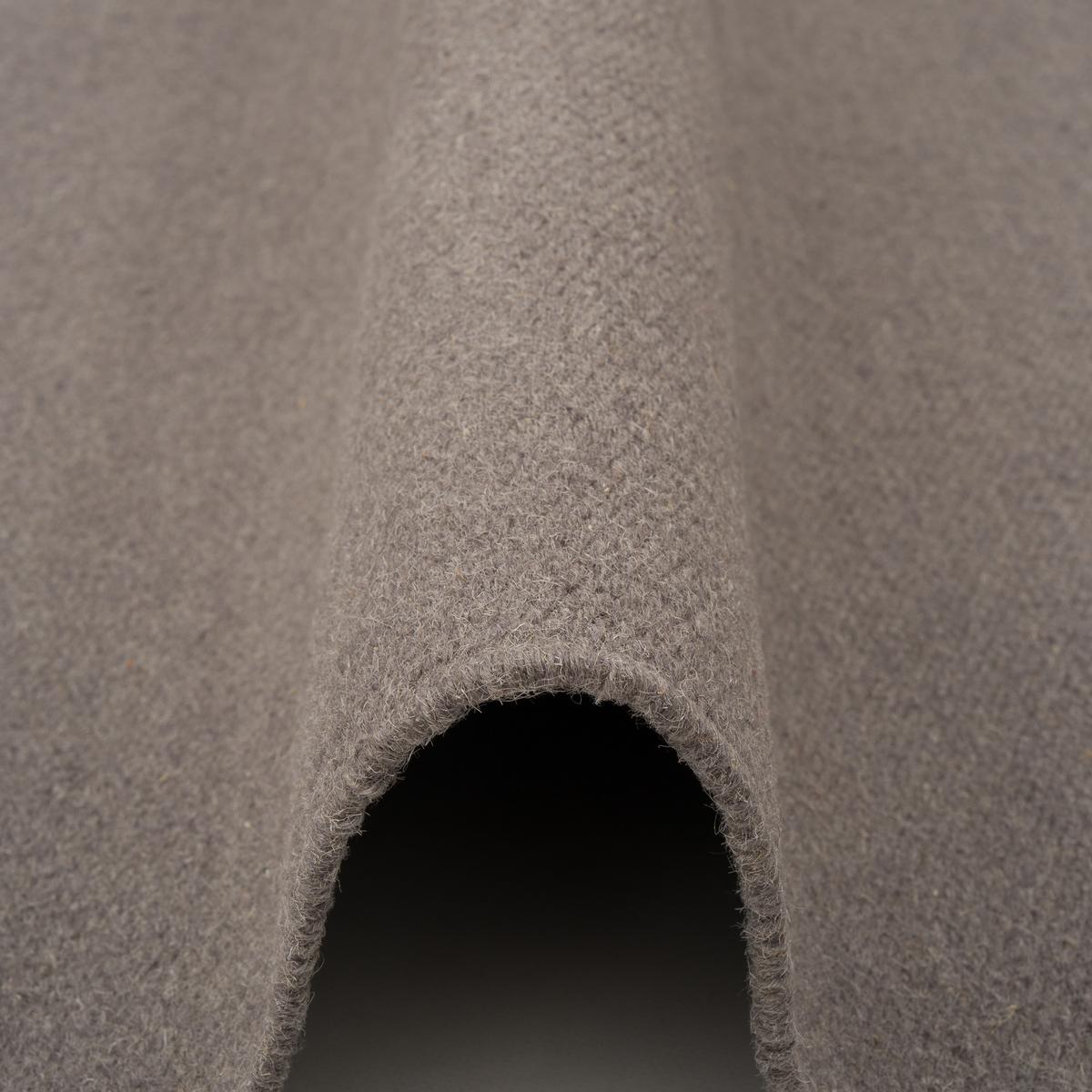 WOLLE NATUR TEPPICH KELIM MILA - Anthrazit, Textil (200/290cm) - Pergamon