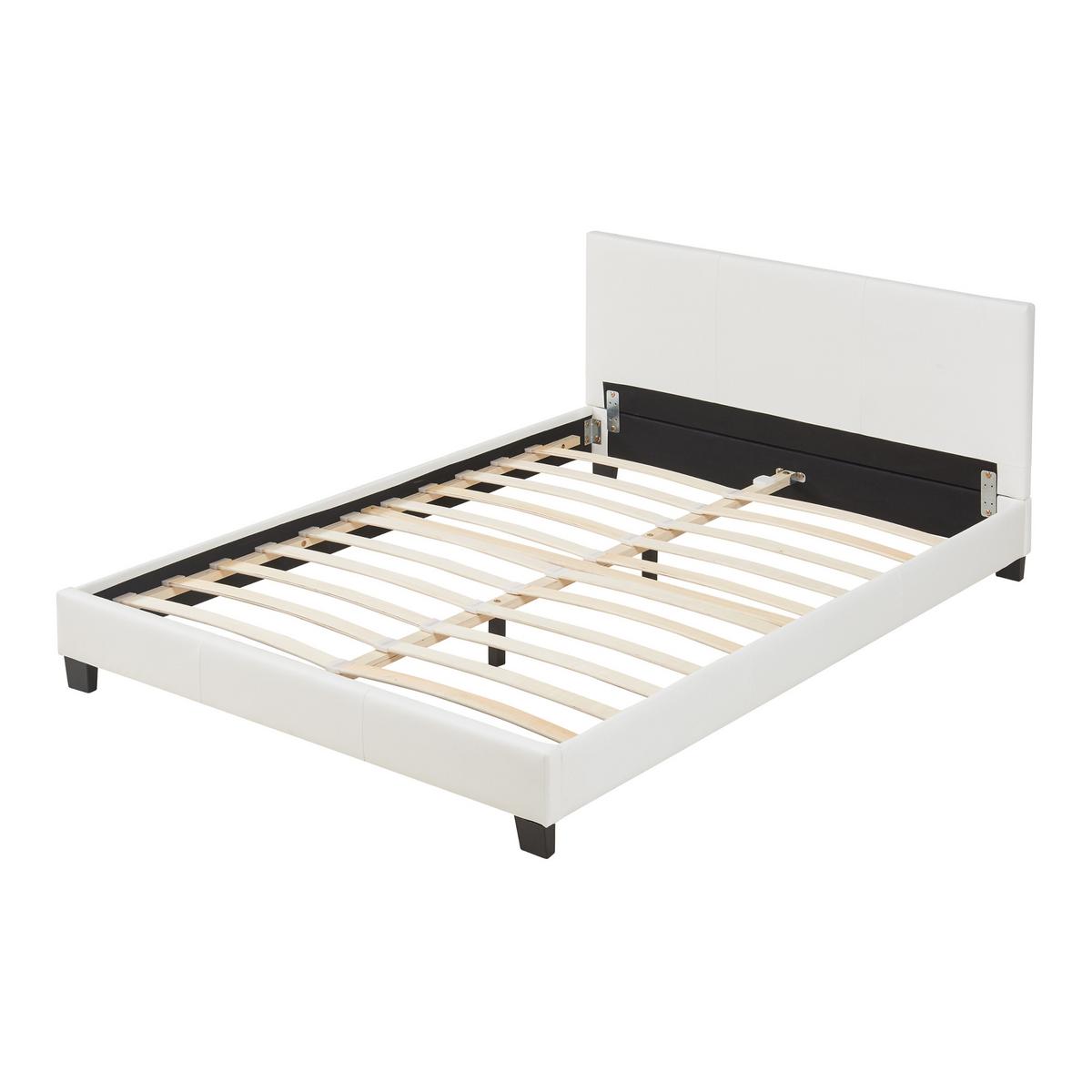 POLSTERBETT Albacete - Weiß, Kunststoff (140/200cm) - Corium