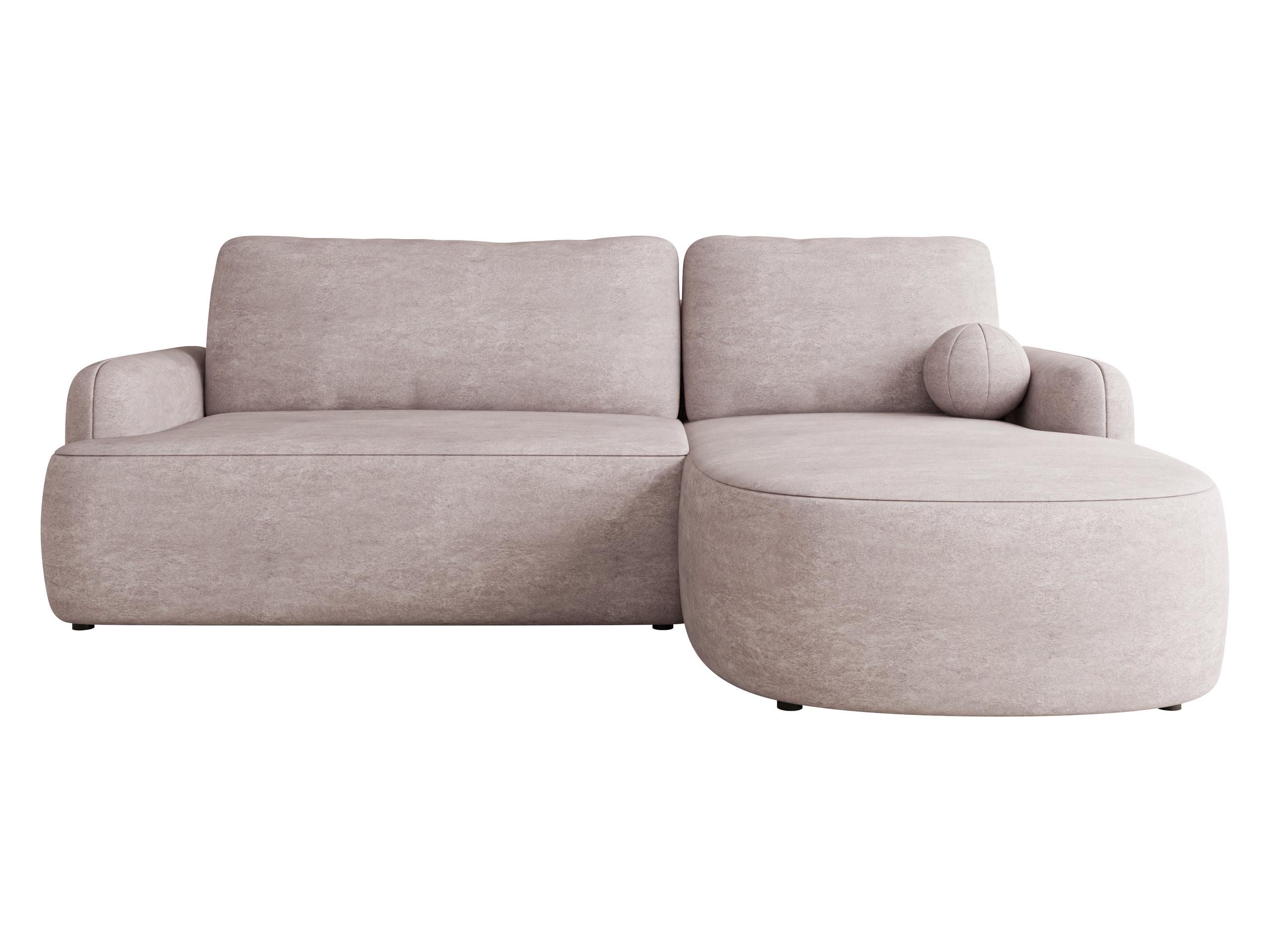 ECKSOFA Loridu Premium, Seite: Rechts - Hellrosa/Schwarz, Holz/Kunststoff (174/250cm) - MIRJAN24