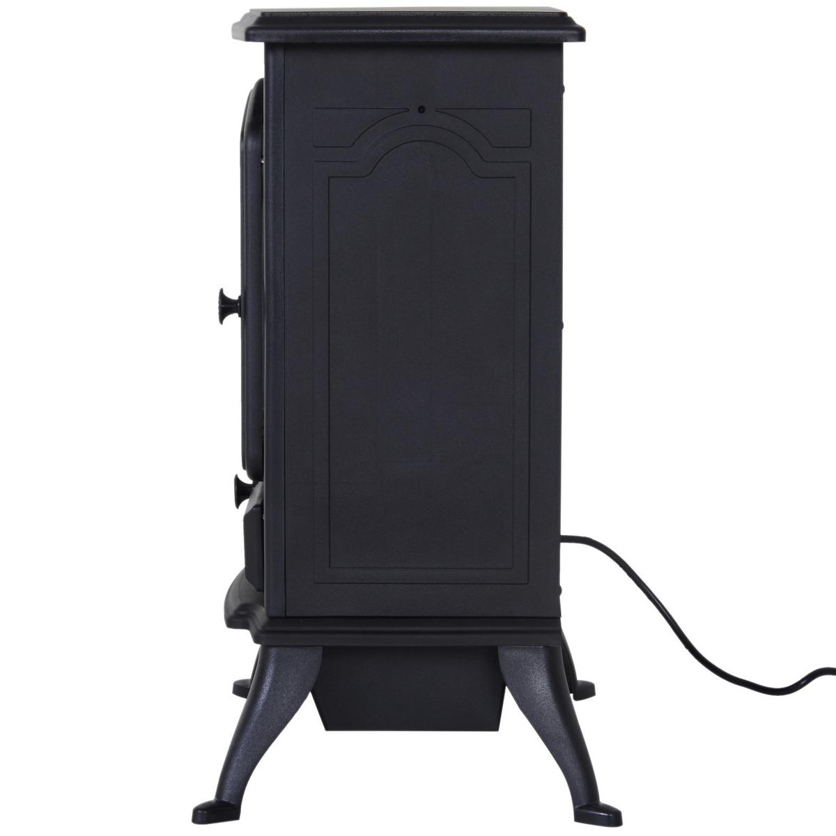 ELEKTROKAMIN Elektrischer Kamin Kaminofen 1000W/2000W - Schwarz, Metall (28.5/54/45cm) - HOMCOM