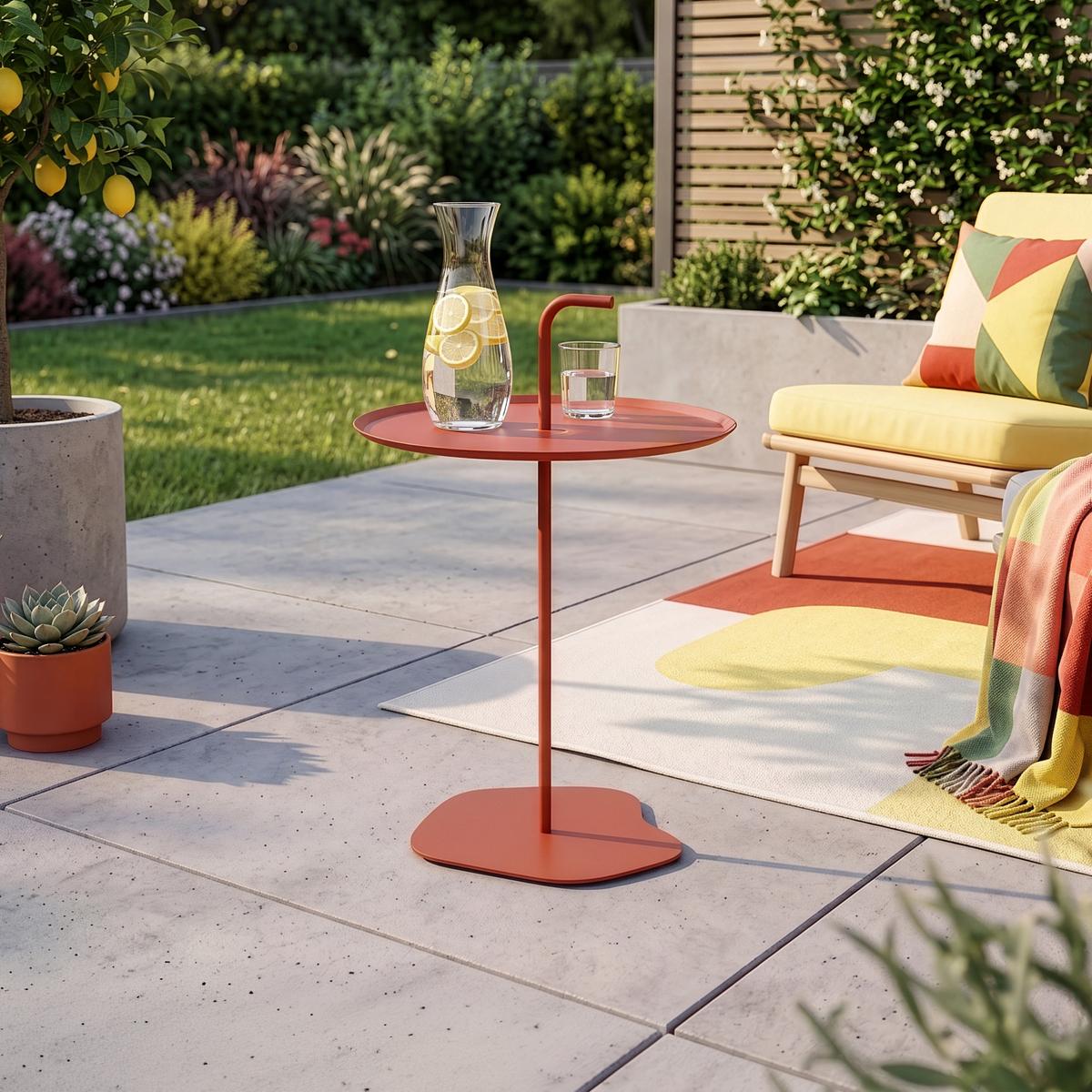 BALKONTISCH Calimera - Terracotta, Metall (38/38/56.5cm) - casa.pro