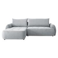 ECKSCHLAFSOFA Bueno II, Seite: Links - Hellgrau/Schwarz, Holz/Textil (280/185cm) - MIRJAN24