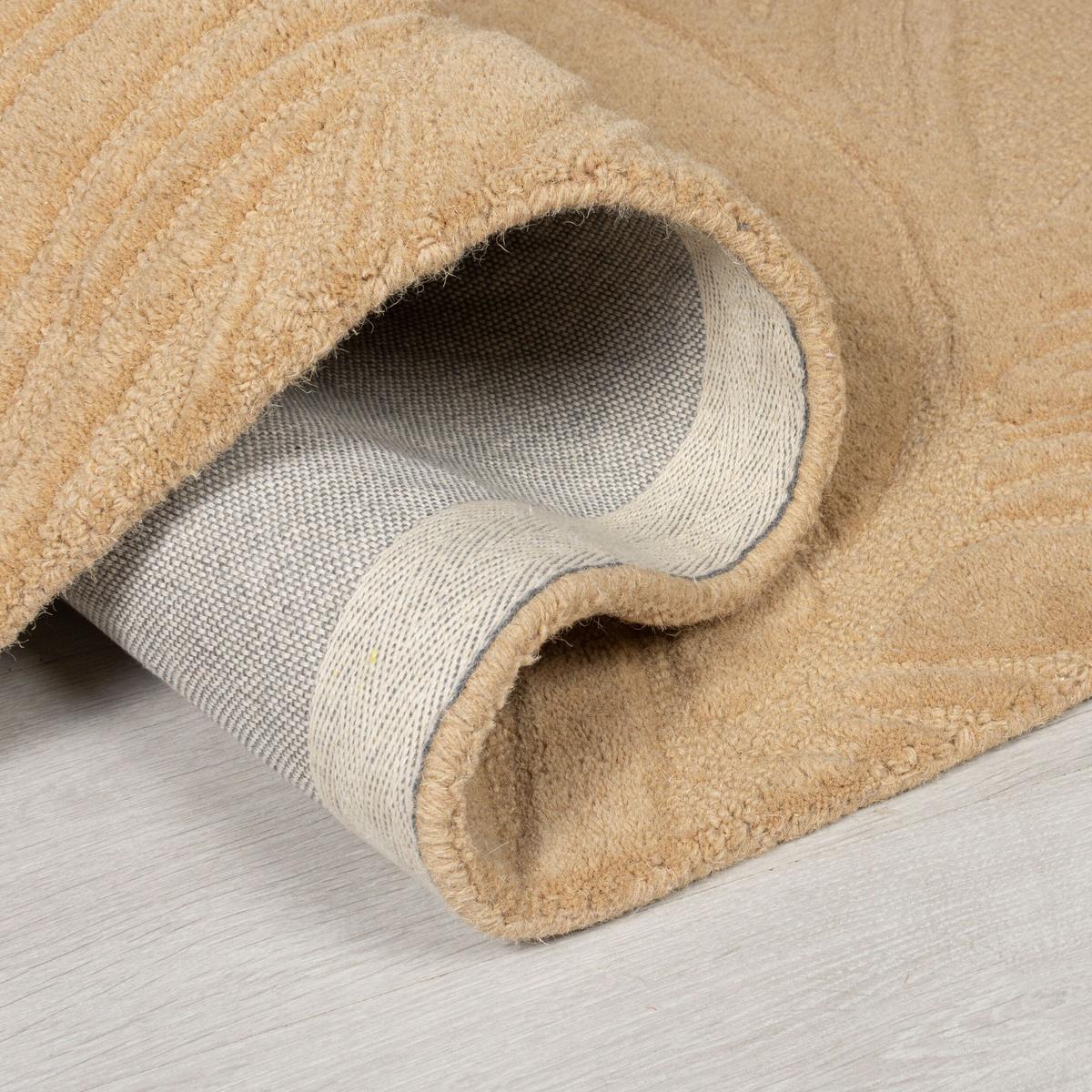 WOLLTEPPICH LEVEN, floral, Braun, 120 x 170 cm - Braun, Textil (120/170cm) - KADIMA DESIGN
