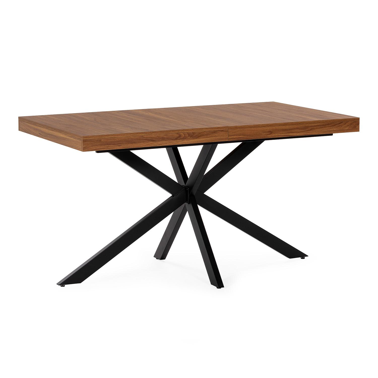 ESSTISCH Genova Walnuss-Optik, 140-180 cm - Walnussfarben, Holzwerkstoff (80/140/75cm) - VS Venta-stock