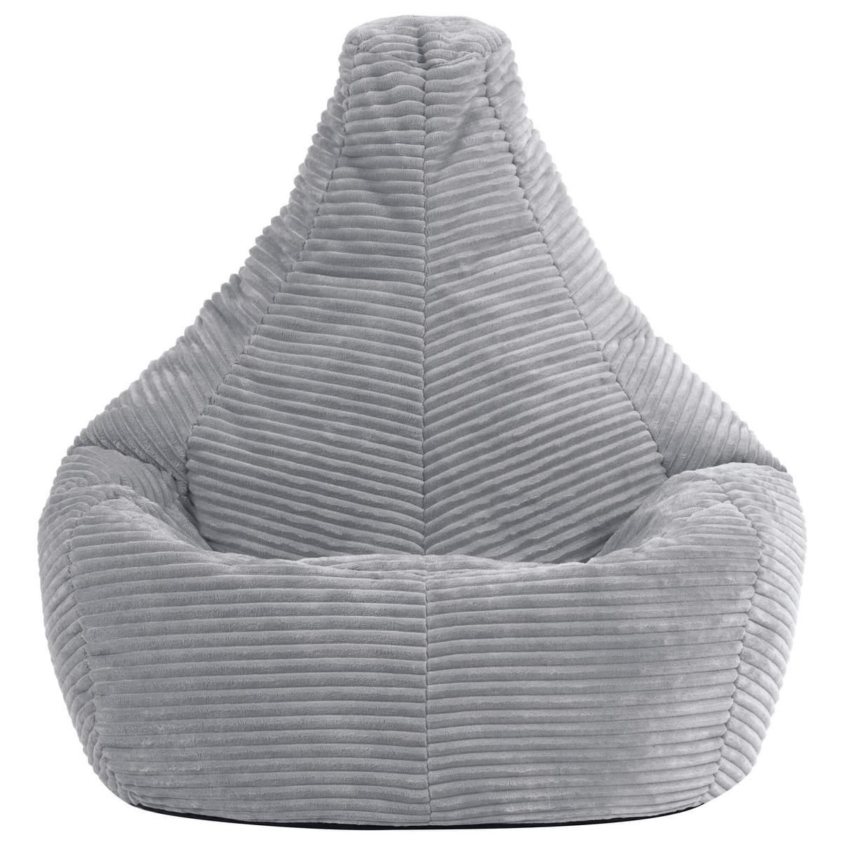SITZSACK für Kinder Sessel aus Cord 2-tlg. - Grau, Textil (69/59/65cm) - icon