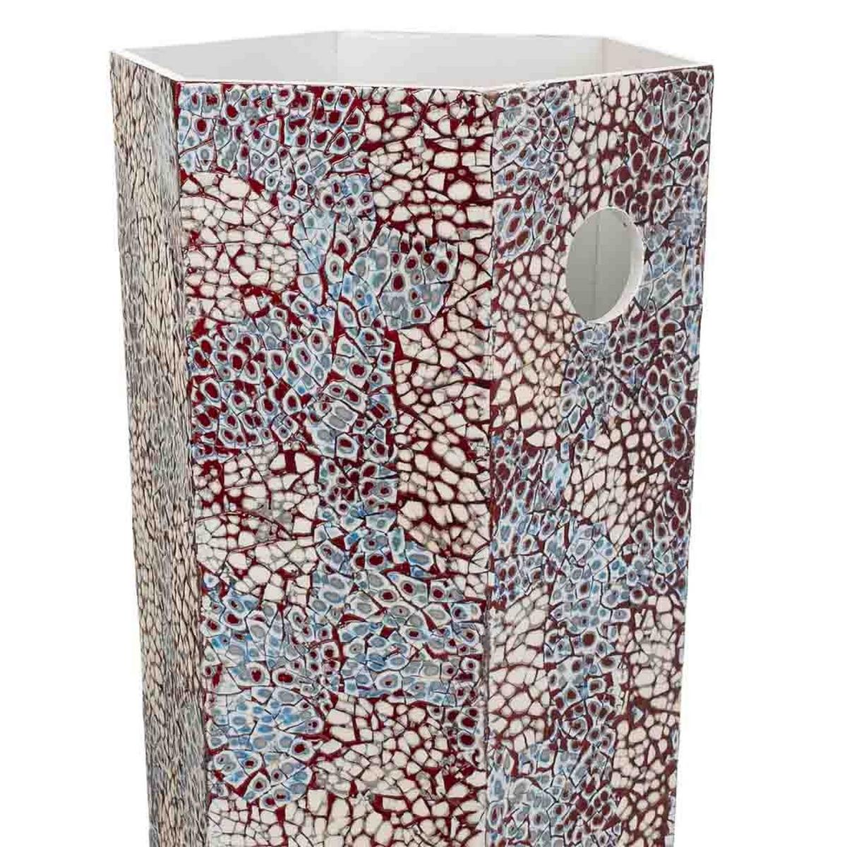 SCHIRMSTÄNDER aus Capiz, weiß, 24x58cm - Multicolor, Holzwerkstoff (24/58/24cm) - Wanderlust