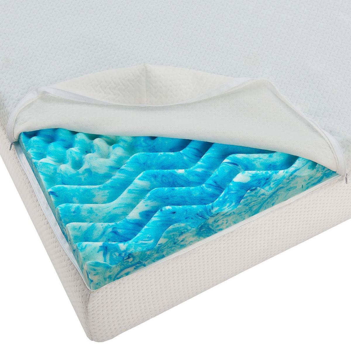 TOPPER 160x200 cm 7-Zonen Matratzenschoner aus Memory Foam - Weiß, Textil (160/200cm) - Juskys