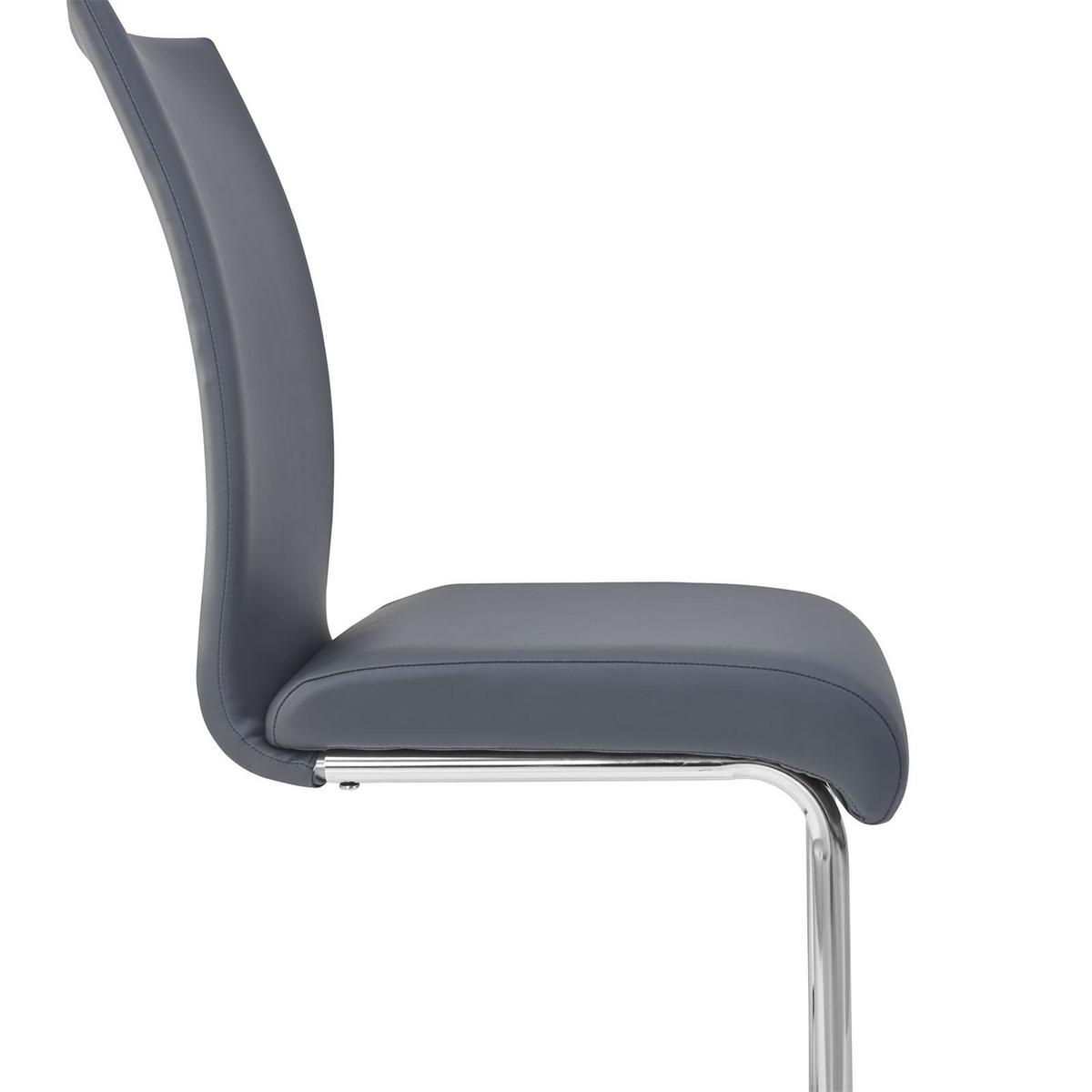 ESSZIMMERSTUHL ALADINO 4er-Set grau - Grau, Textil/Metall (43/94/56cm) - IDIMEX