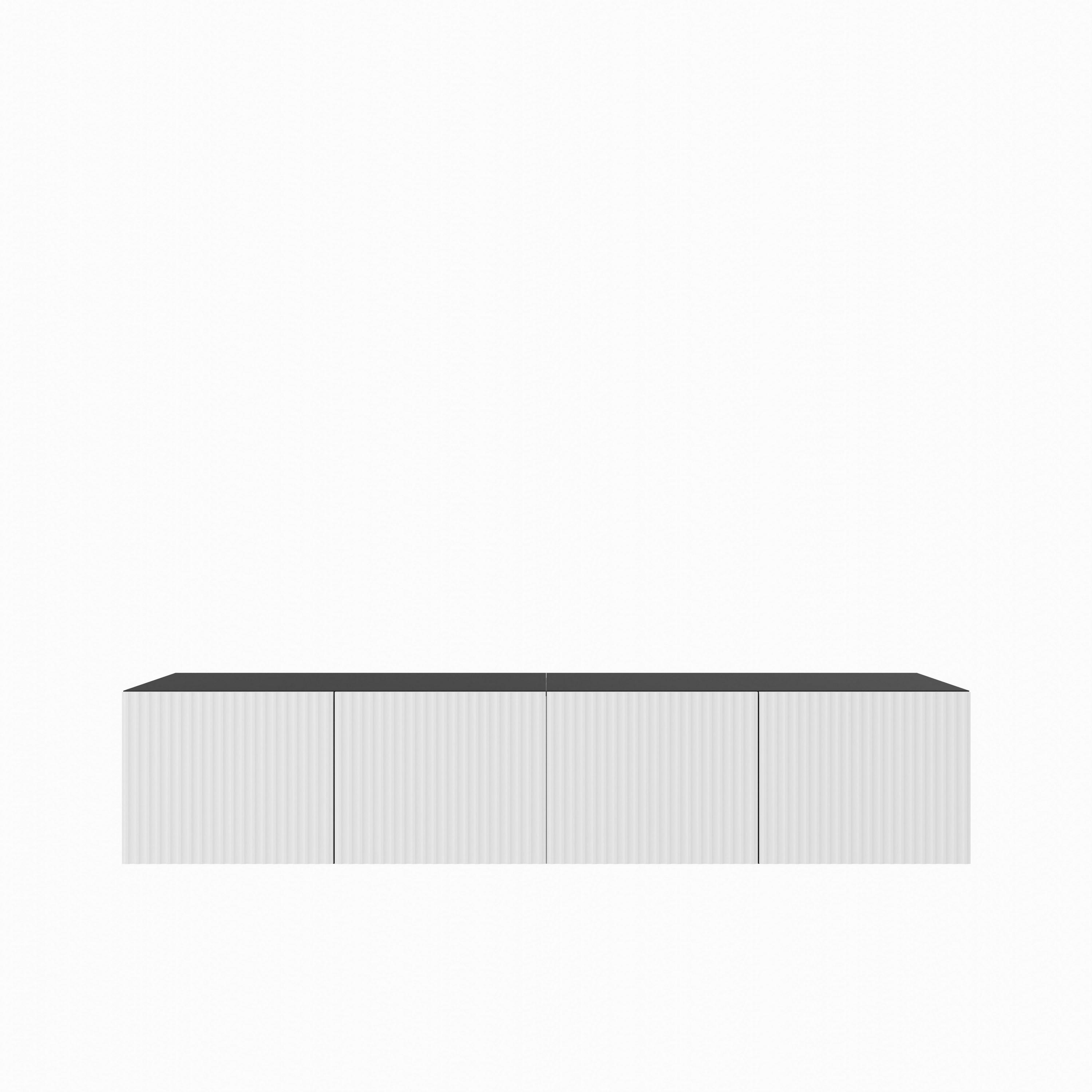 LOWBOARD VAREN 200/41/40 cm, Hängender TV-Schrank Anthrazit / Weiß - Anthrazit/Weiß, Holzwerkstoff (200/41/40cm) - MASSENO