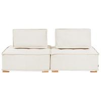 MODULSOFA 2-Sitzer Stoff Cremeweiß Tibro - Creme, Textil (200/82/100cm) - Beliani