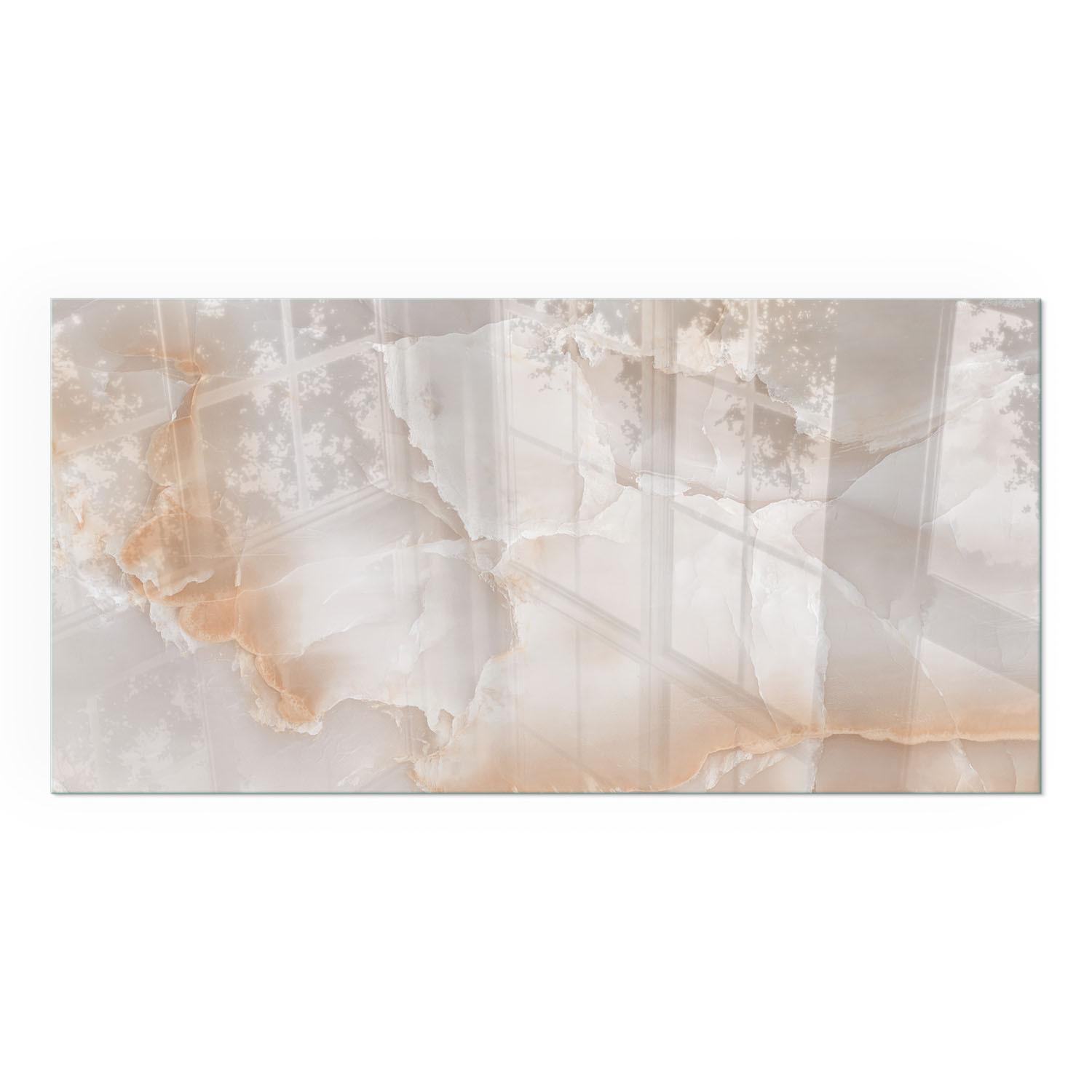 GLASPLATTE für Kamin 140x70 cm - Beige, Glas (140/70/0.4cm) - TULUP