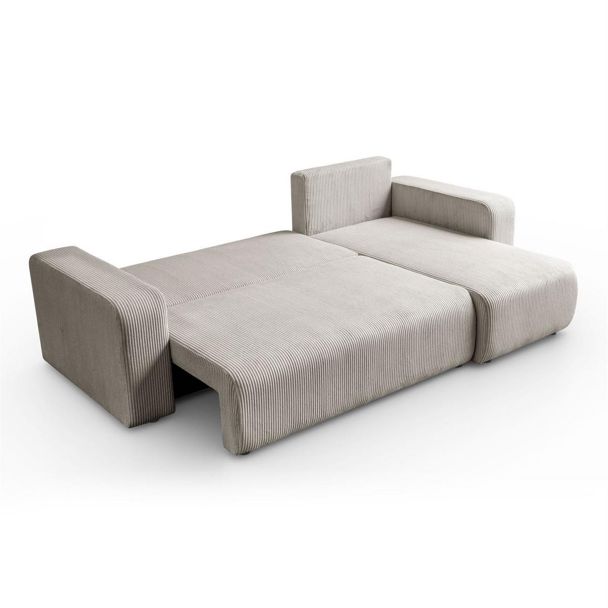 ECKSOFA PRESTIGE L, Poso 100 - Creme, Textil (247/143cm) - Lookway