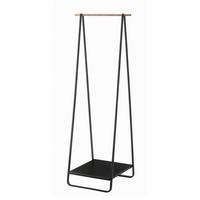 KLEIDERSTÄNDER aus Metall und Holz - H140 cm - Schwarz, Holz/Metall (47/140/22cm) - Yamazaki