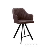 THEKENSTUHL drehbar (8er-Set) Diannne 58x98x60 Schwarz/Braun - Schwarz/Braun, Kunststoff (60/98/58cm) - 58aufmkessel