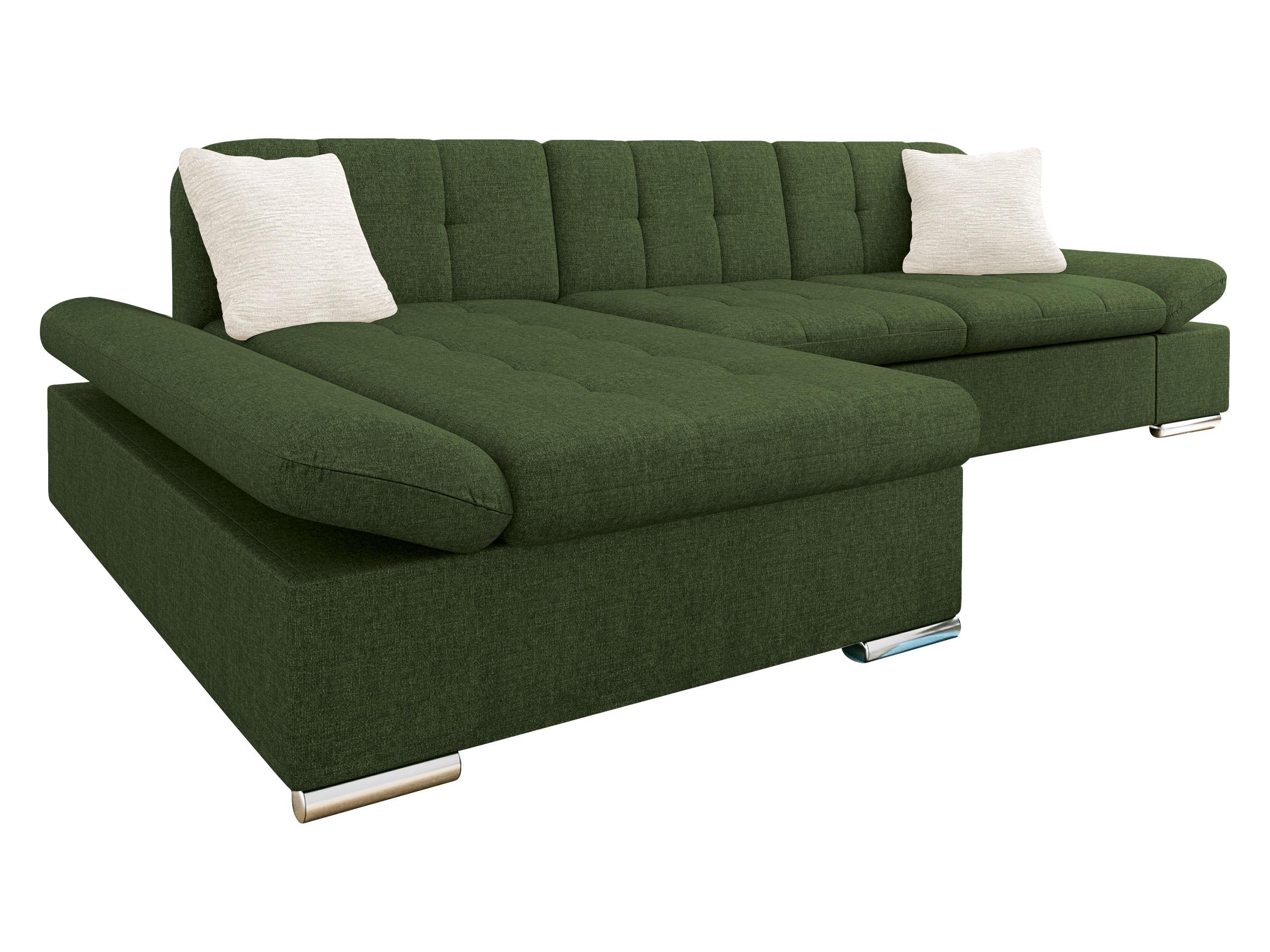 ECKSOFA Montana Premium, Seite: Links - Beige/Grün, Holz/Textil (278/161cm) - MIRJAN24