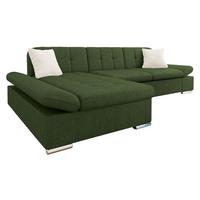 ECKSOFA Malwi Premium, Seite: Links - Beige/Grün, Holz/Textil (278/161cm) - MIRJAN24
