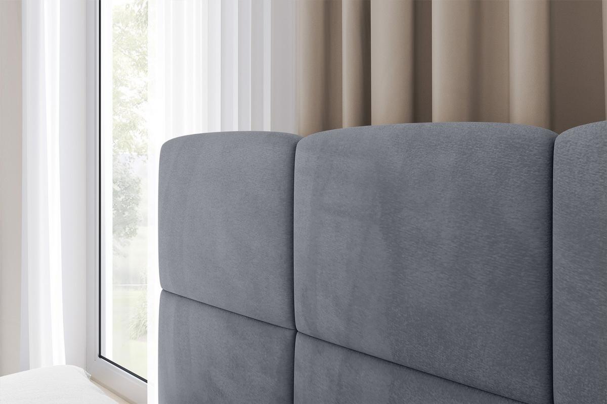 EINZELBETT Jugendbett mit Bettkasten Rechts, mit Matratze - LIVY 100x200 Grau - Grau, Holzwerkstoff/Textil (100/200cm) - ALTDECOR