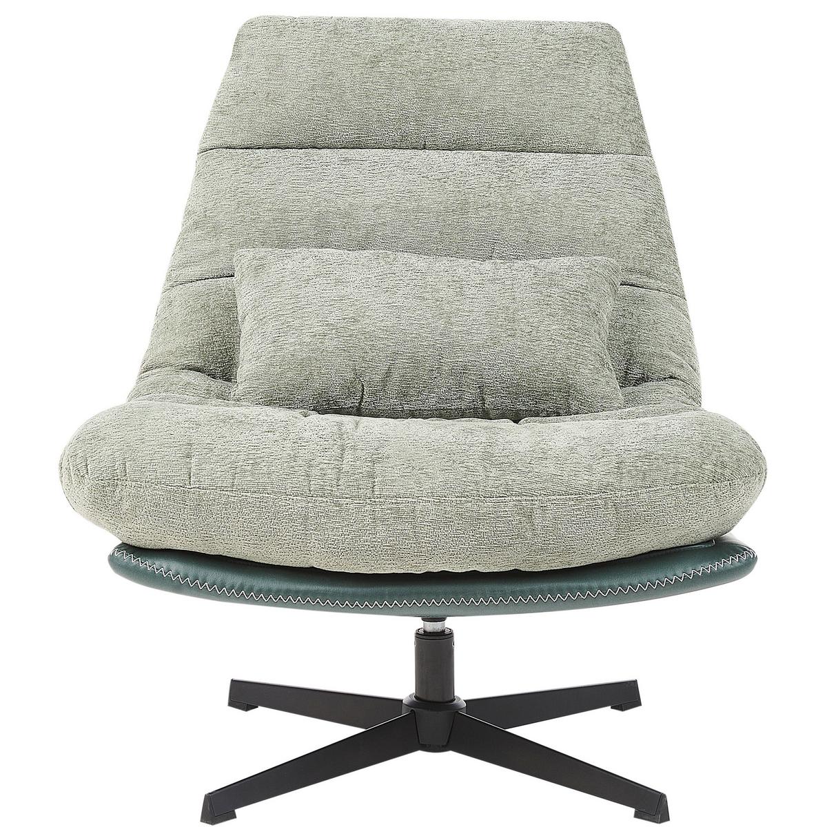 SESSEL Hellgrün Tovik - Schwarz/Grün, Textil (82/89/55cm) - Beliani