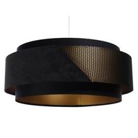 HÄNGELEUCHTE Gold 60/25 cm - Schwarz, Kunststoff (60/1.9/25cm) - ONZENO