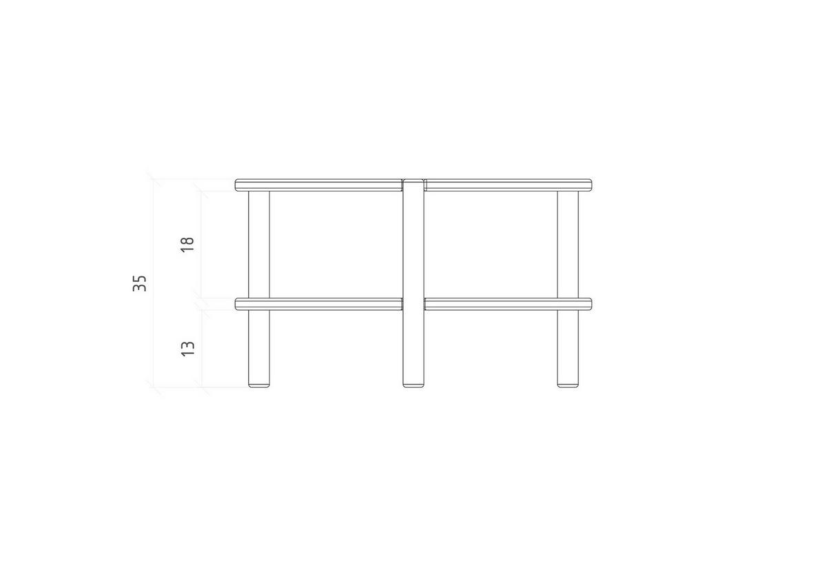 KAFFEETISCH NIEDRIG INA Wildeiche - Mokka, Holz (80/80/35cm) - byoak