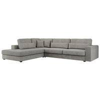 ECKSOFA Savona Hellgrau Strukture - links - Hellgrau/Schwarz, Kunststoff/Textil (316/249cm) - MKS
