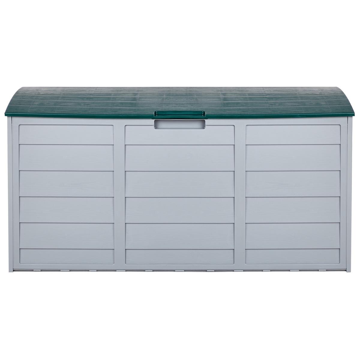 AUFBEWAHRUNGSBOX Grau Locarno - Grau/Grün, Kunststoff (112/53/50cm) - Beliani