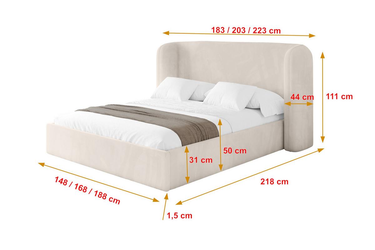 POLSTERBETT mit Bettkasten und Lattenrost, Bett mit Matratze H3/H4 - ESTI 140x200 Beige - Greige, Holzwerkstoff/Textil (140/200cm) - ALTDECOR