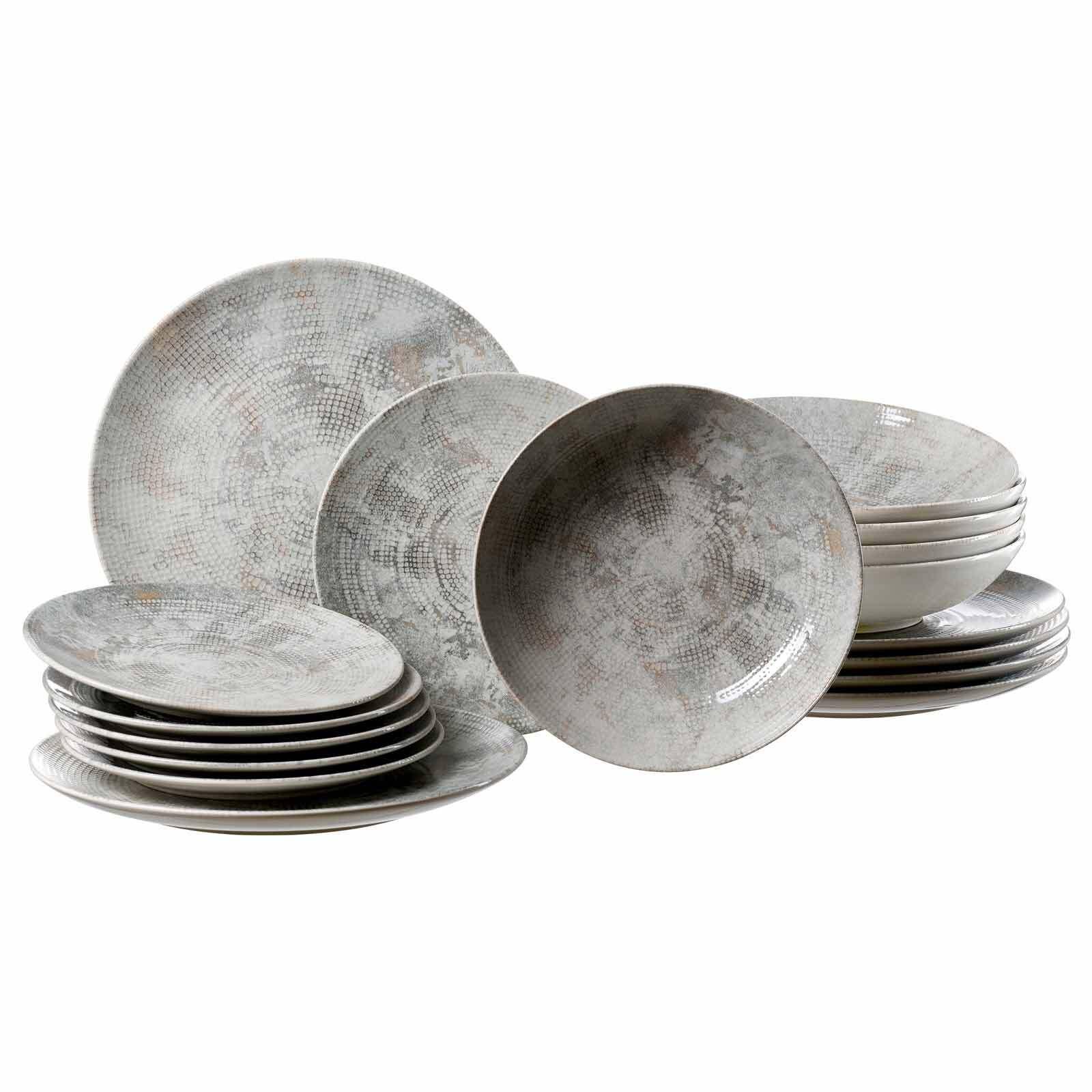 TELLER-SET Cecina Perle 18-tlg. - Perlmutt, Keramik (2/2/2cm) - Ritzenhoff Breker