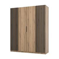 DREHTÜRENSCHRANK CAGLIARI 200/239/61,9cm 4-türig Goldfarben - Goldfarben, Holzwerkstoff (200/239/61.9cm) - MASSENO