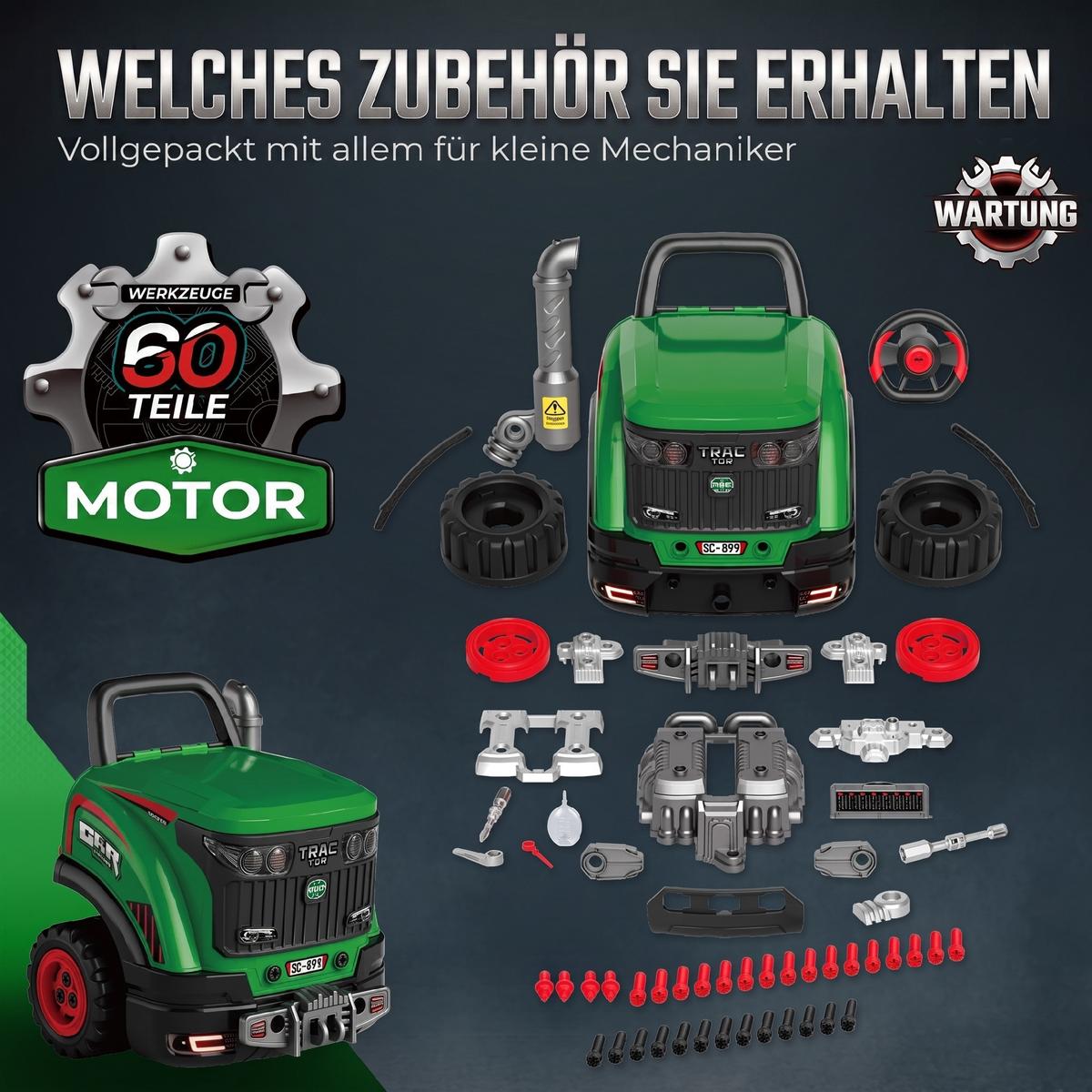 KINDER-MOTORSPIELZEUG Kunststoff Grün - Grün, Kunststoff (42/47/42cm) - AIYAPLAY