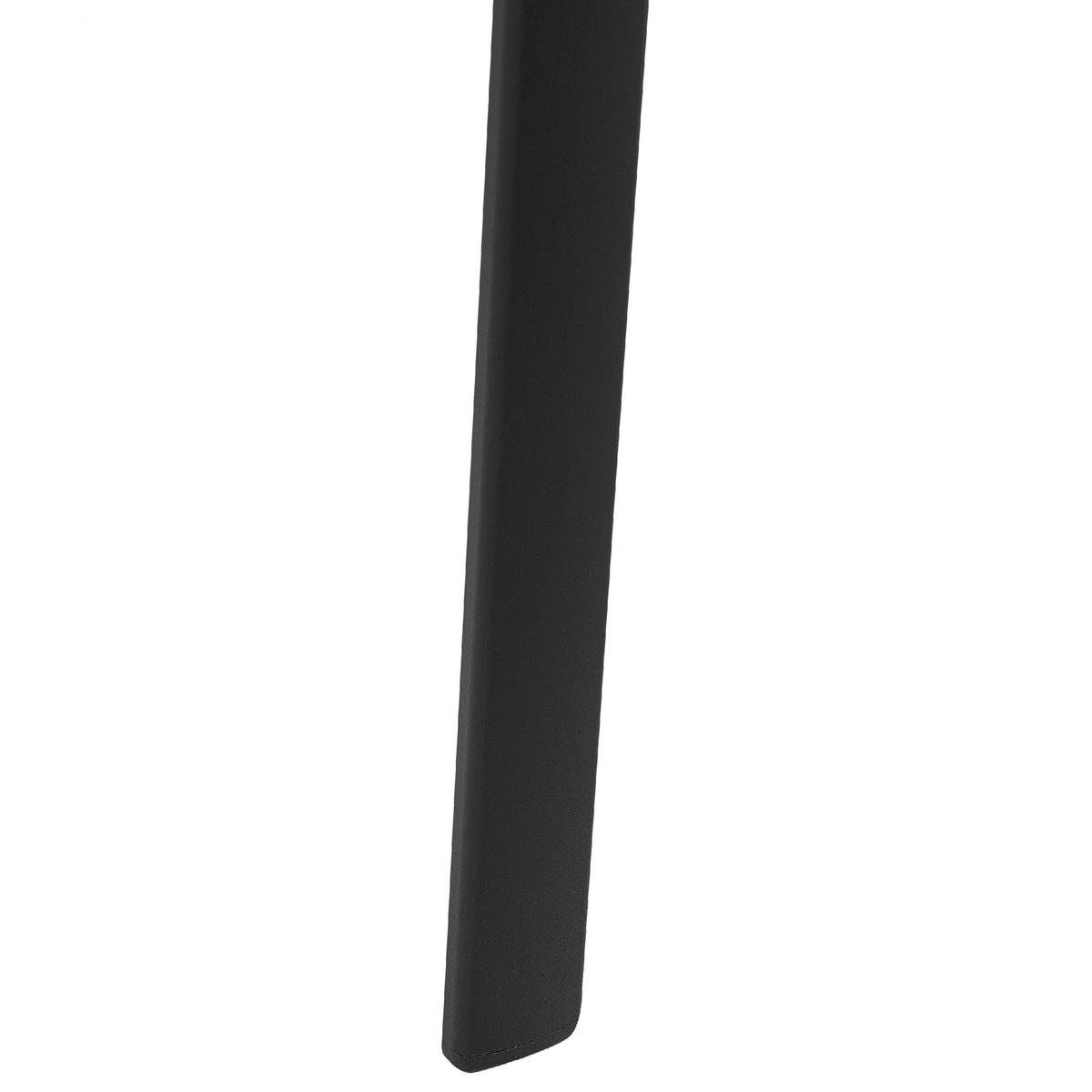 GARTENSTUHL 6er-Set Aluminium schwarz Busseto - Schwarz, Metall (56/90/64cm) - Beliani