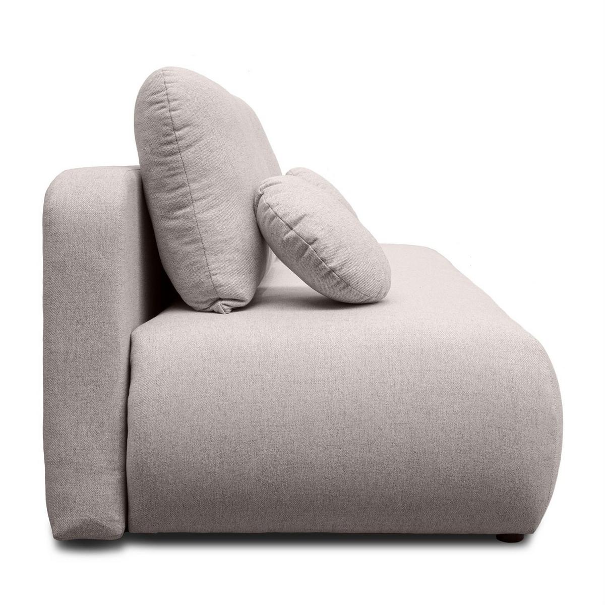 SCHLAFSOFA CLAIRE, zweisitzig, mit Schlaffunktion, Neve 04 - Beige, Textil (208/90/95cm) - Lookway