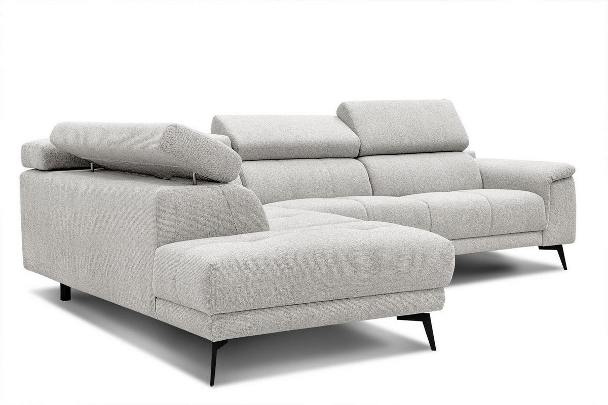 ECKSOFA FIERO 5-Sitzer, creme - Creme/Schwarz, Holzwerkstoff/Textil (158/269cm) - Wozimo