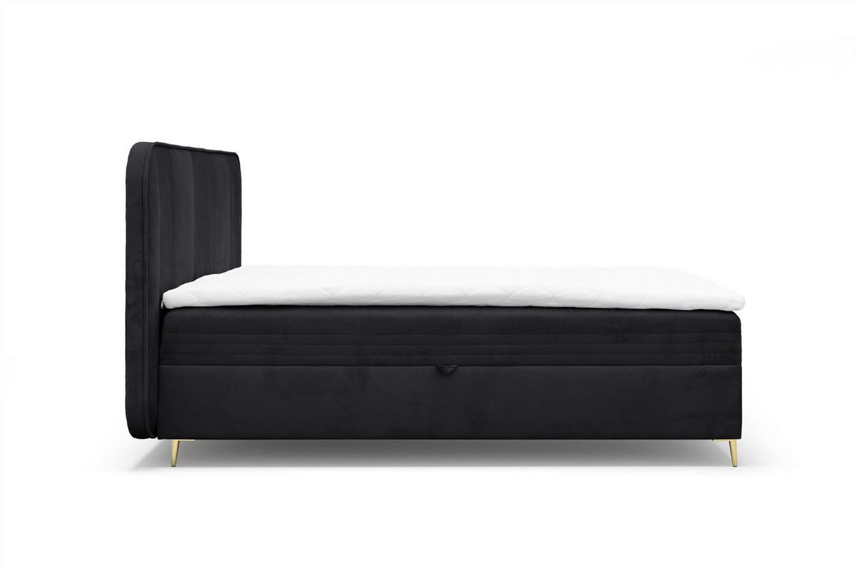 BOXBETT Alize - Schwarz, Holzwerkstoff/Textil (120/200cm) - Fun Möbel