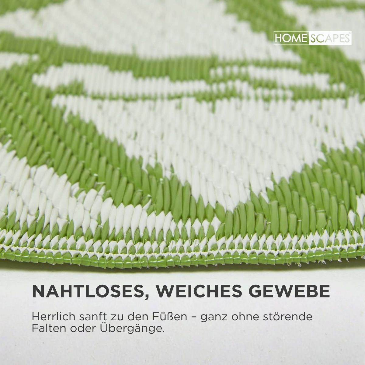 OUTDOORTEPPICH Zena floral gemustert 120/180 cm - Grün, Kunststoff (120/180cm) - Homescapes