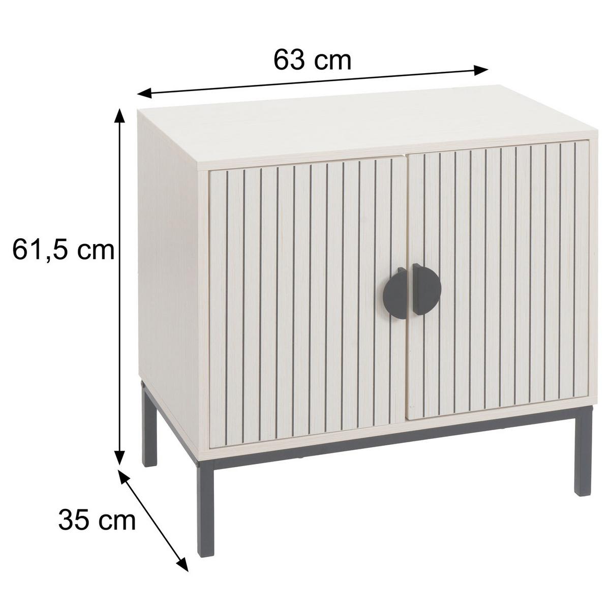 WASCHBECKENUNTERSCHRANK Braun - Braun, Metall (63/61/35cm) - MCW