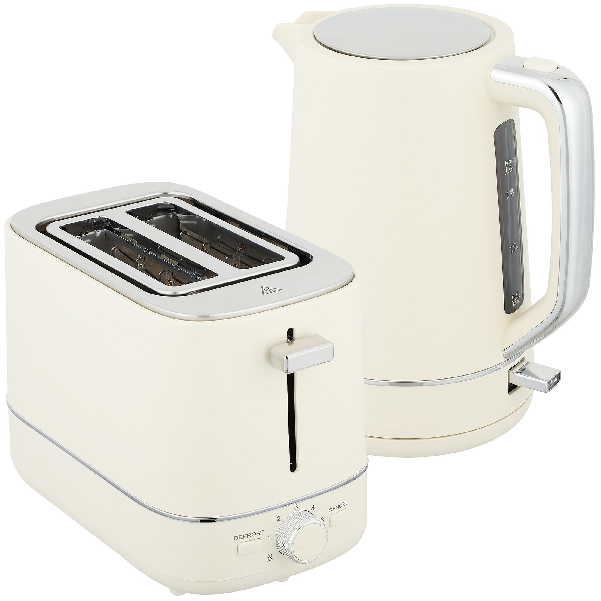 KOCHER-TOASTER-SET 2er Set Stahl Kunststoff Beige - Beige, Kunststoff (16/24.3/21.2cm) - HOMCOM