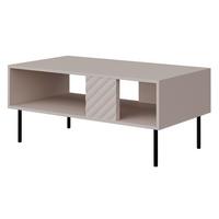 COUCHTISCH Lucca 100 - Kaschmir/Schwarz, Holz/Holzwerkstoff (55/100/46cm) - MIRJAN24