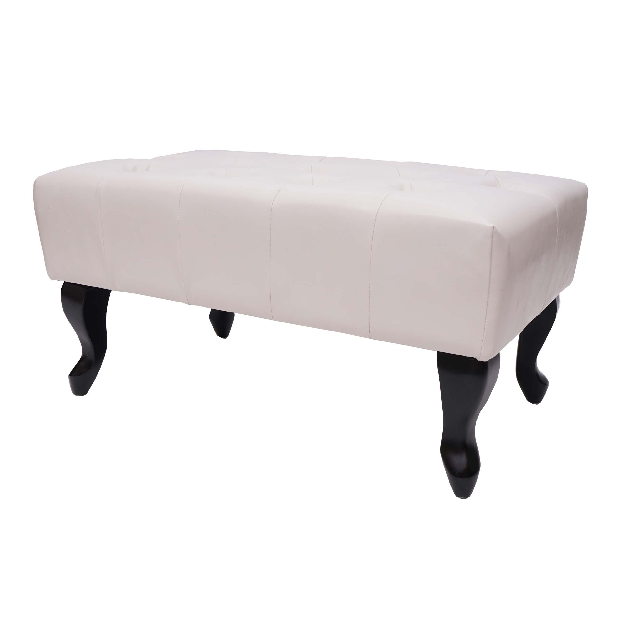 OTTOMANE White - Weiß, Textil (77/39/47cm) - MCW