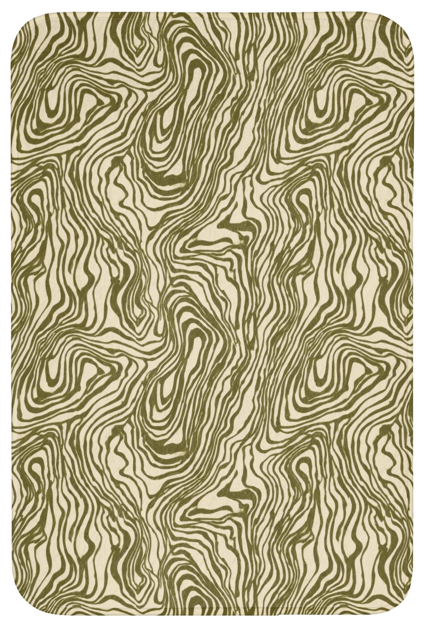 BADEMATTE Abstrakt - Marmor - Grün Rutschfest 60x90 cm - Dunkelgrün, Textil (60/90cm) - OnlyWow