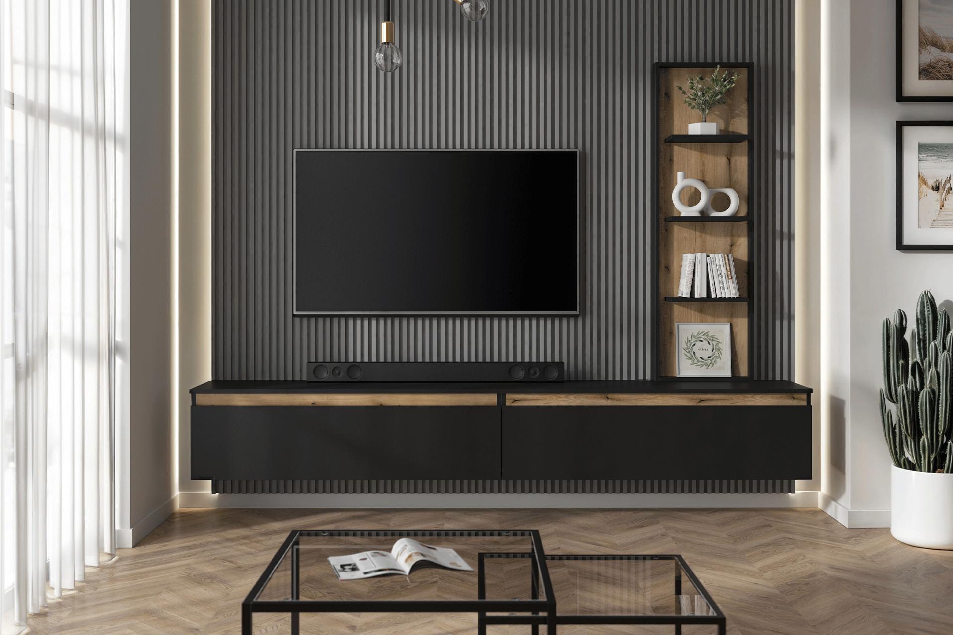 Wohnwände Schwarz günstig bei mömax